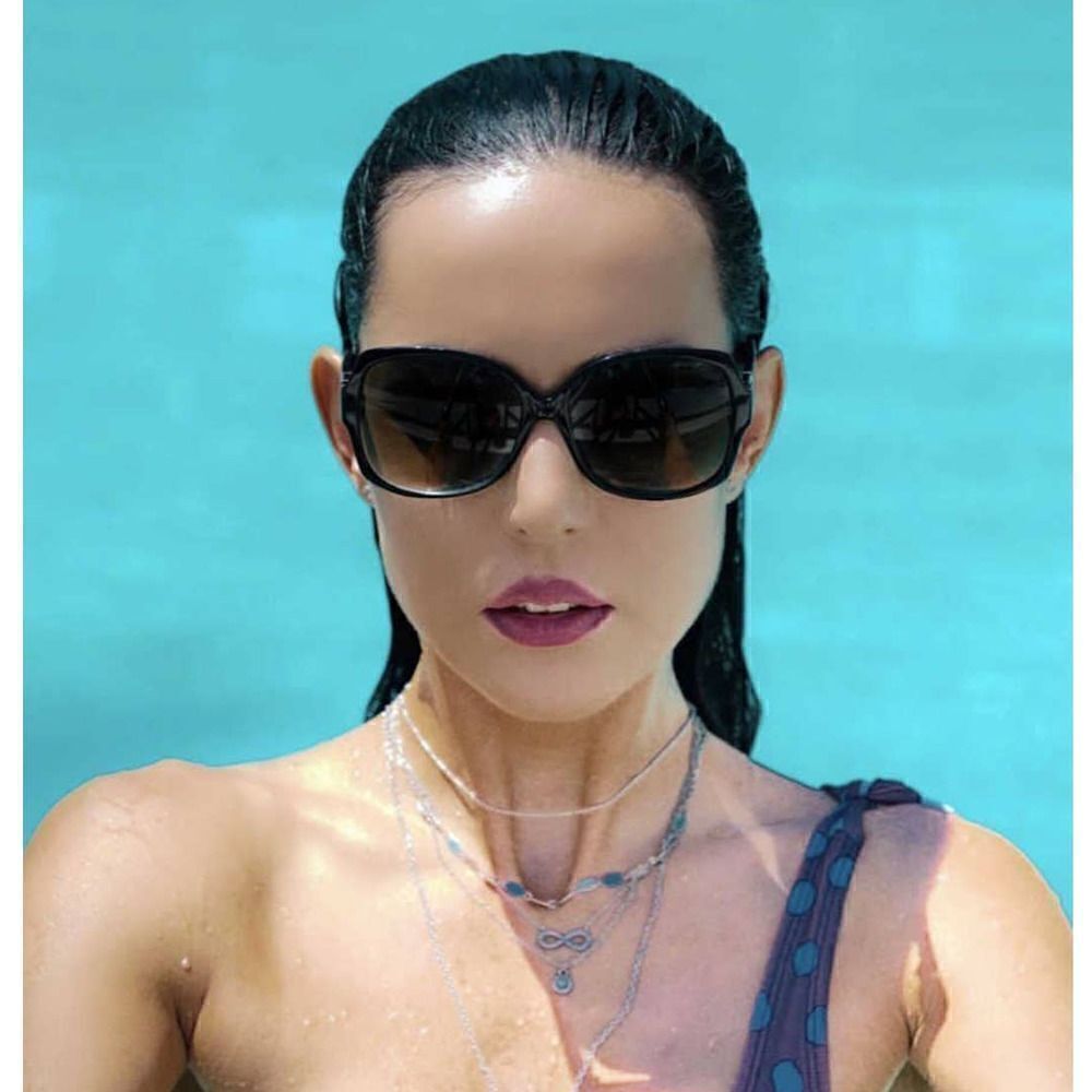 New Roberto Cavalliwomen Square Rc651s-01b Black Sunglasses Gray-Olive Lens